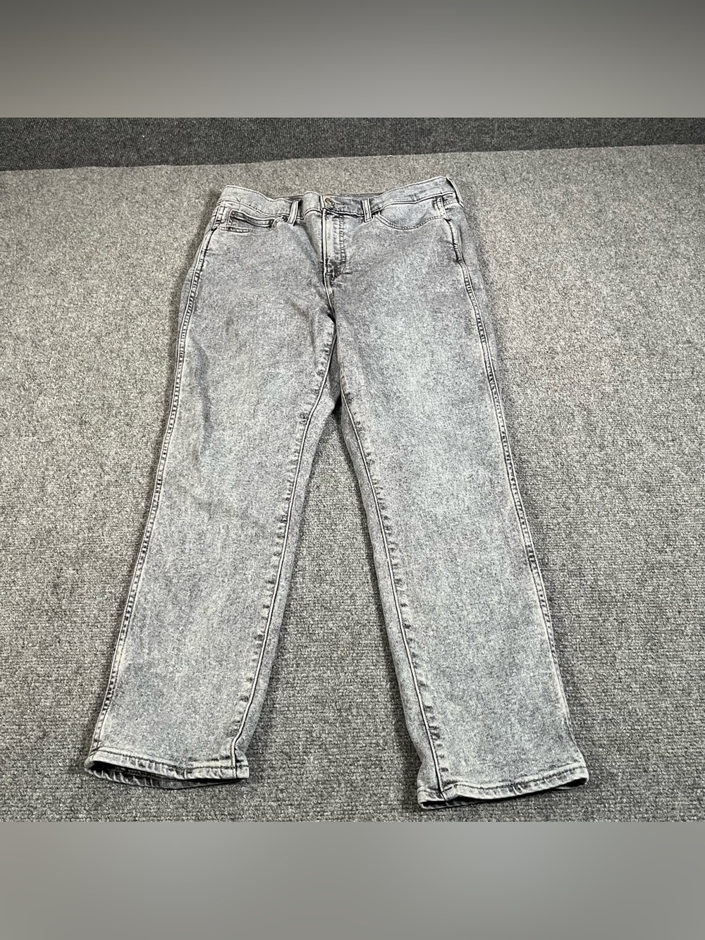 Gap Vintage Slim High Rise Jeans Women’s Size 32 Gray 90s Y2K Preppy Acid Wash